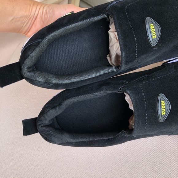 ZUODI Casual Loafers Breathable Flock Light Weight Slip On Black Shoes 12 - Picture 9 of 16